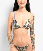 Broken Promises Reaper Guide Silver Triangle Bikini Top
