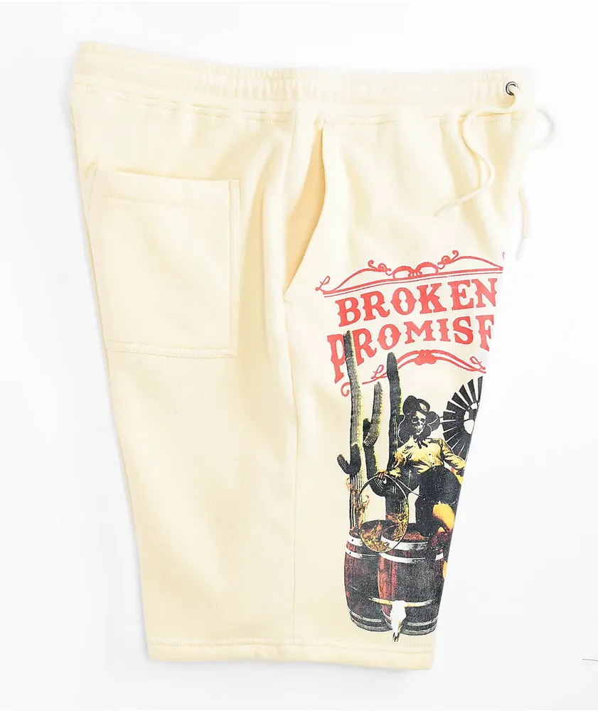 Broken Promises Rodeo Natural Sweat Shorts