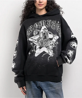 Broken Promises Rodeo Star Black Wash Hoodie