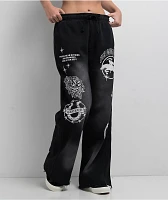 Broken Promises Rodeo Star Black Wash Sweatpants