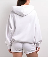 Broken Promises Soulless White Rhinestone Hoodie