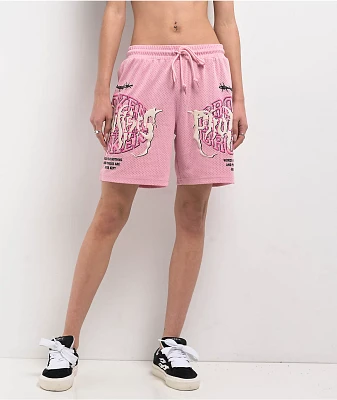 Broken Promises Underworld Pink Mesh Shorts
