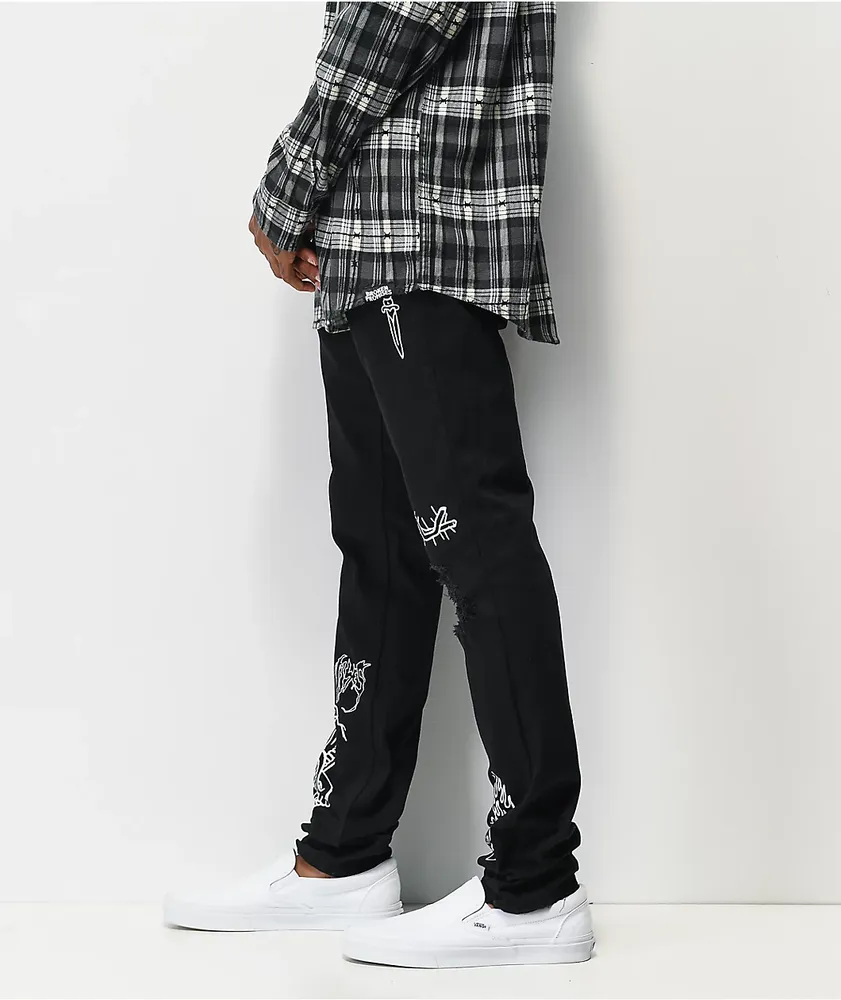 Broken Promises Unfortunate Black Denim Jeans