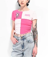 Broken Promises x Happy Bunny Reaper Colorblock Crop Top