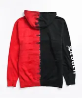 Broken Promises x Hot Stuff Heart Shaped Black & Red Split Dye Hoodie