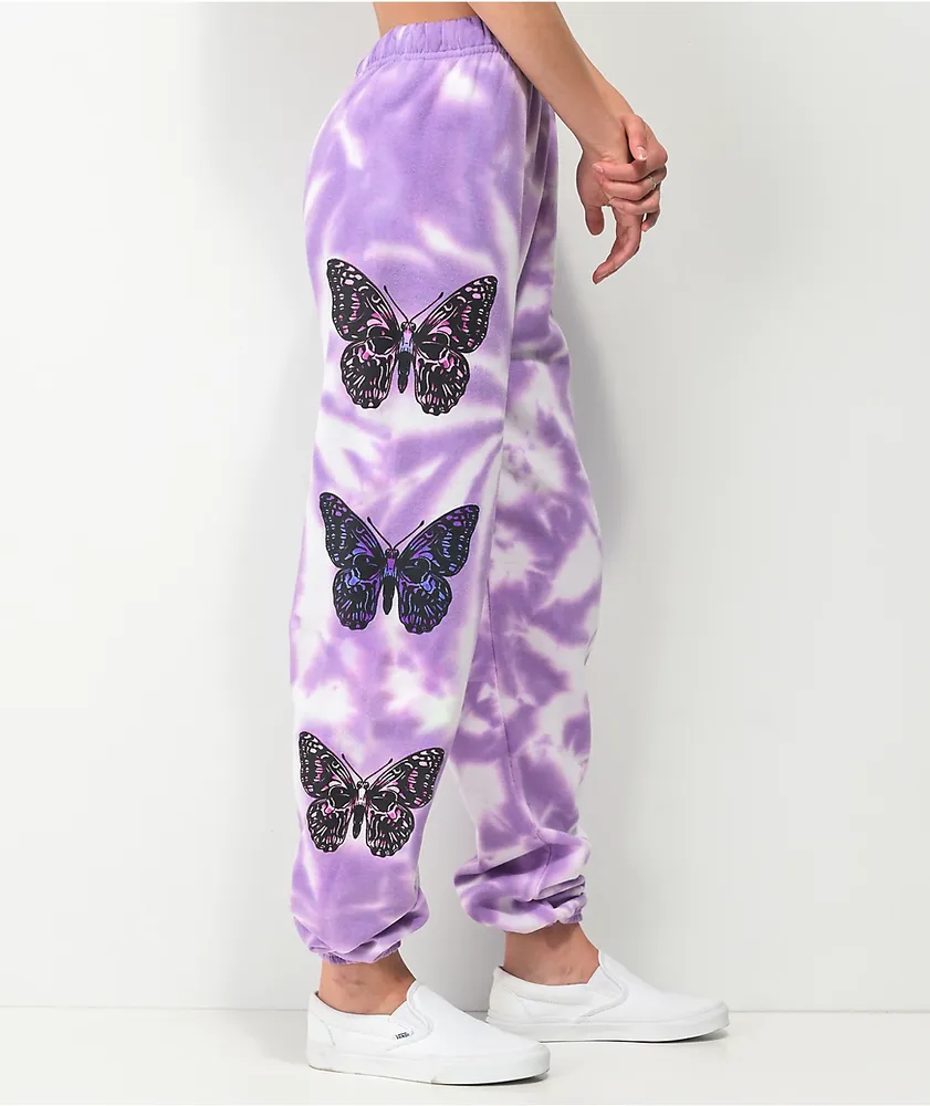 Broken Promises x Santa Cruz Flutter Purple Tie Dye Sweatpants
