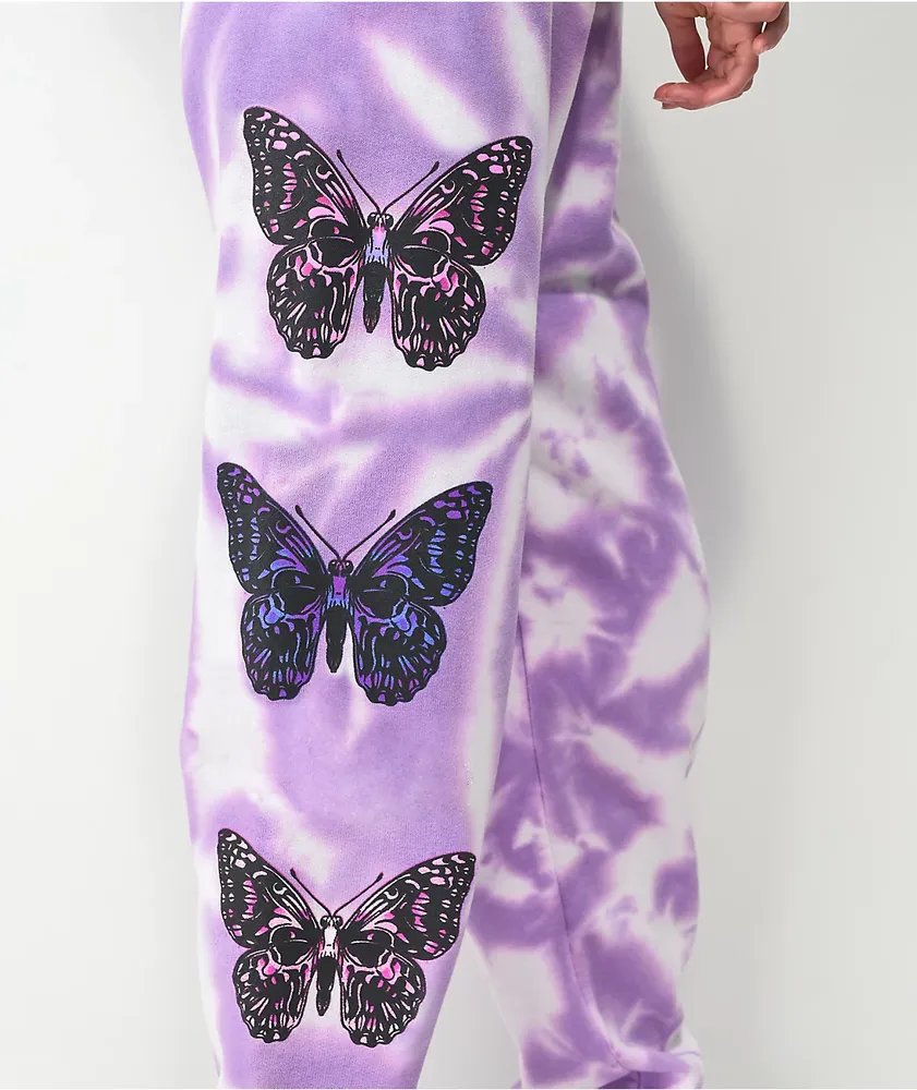 Broken Promises x Santa Cruz Flutter Purple Tie Dye Sweatpants