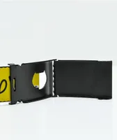 Buckle Down Kanji Yellow & Black Web Belt