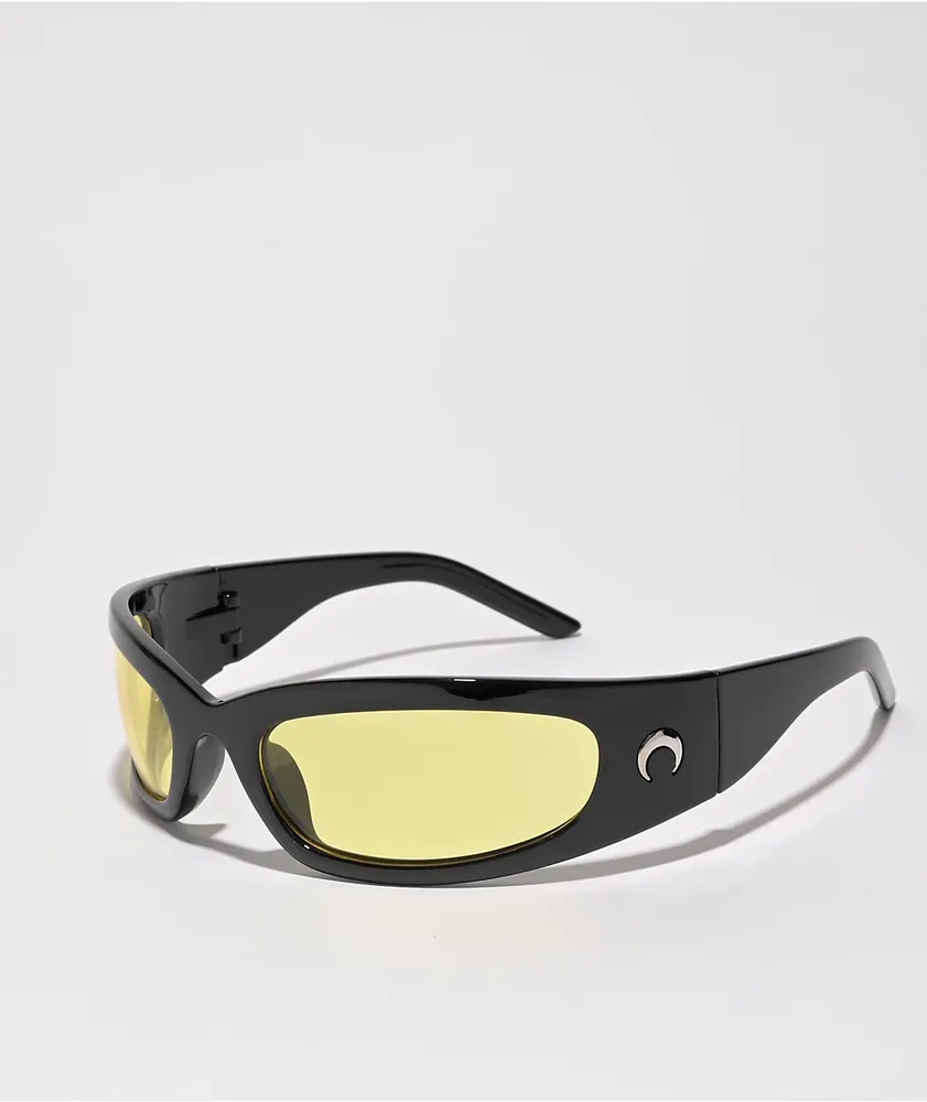 Buggy Eye Sport Black & Yellow Wrap Sunglasses
