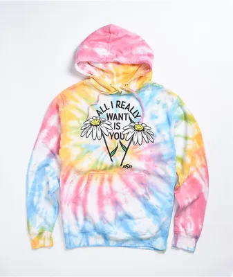 By Samii Ryan All I Want Multicolor Tie Dye Hoodie