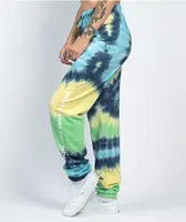 By Samii Ryan Growth Blue & Green Tie Dye Jogger Sweatpants