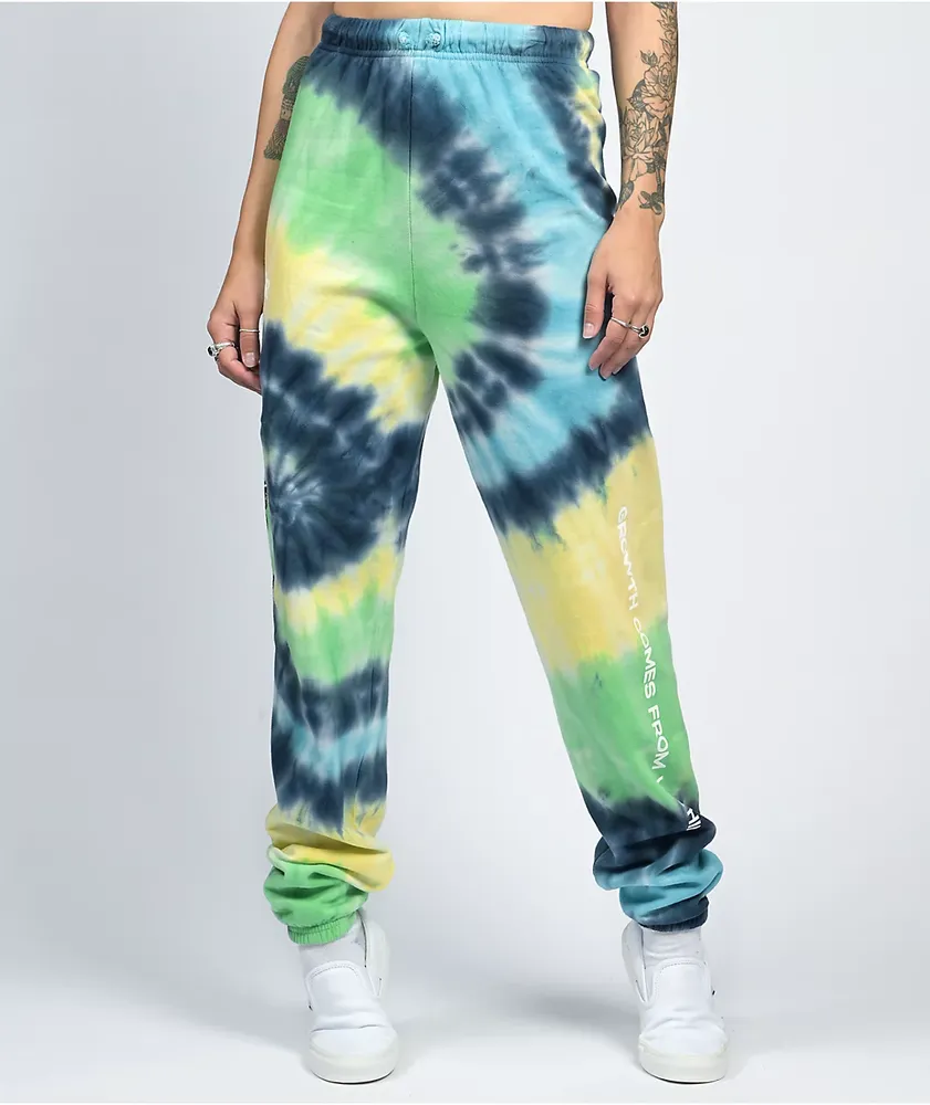 By Samii Ryan Growth Blue & Green Tie Dye Jogger Sweatpants