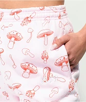 By Samii Ryan Shrooms All Over Print Pink Sweatpants