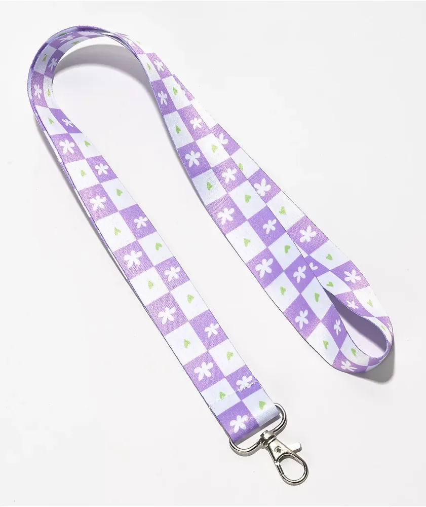 By Samii Ryan The Best Pattern Purple & White Lanyard