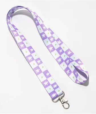 By Samii Ryan The Best Pattern Purple & White Lanyard