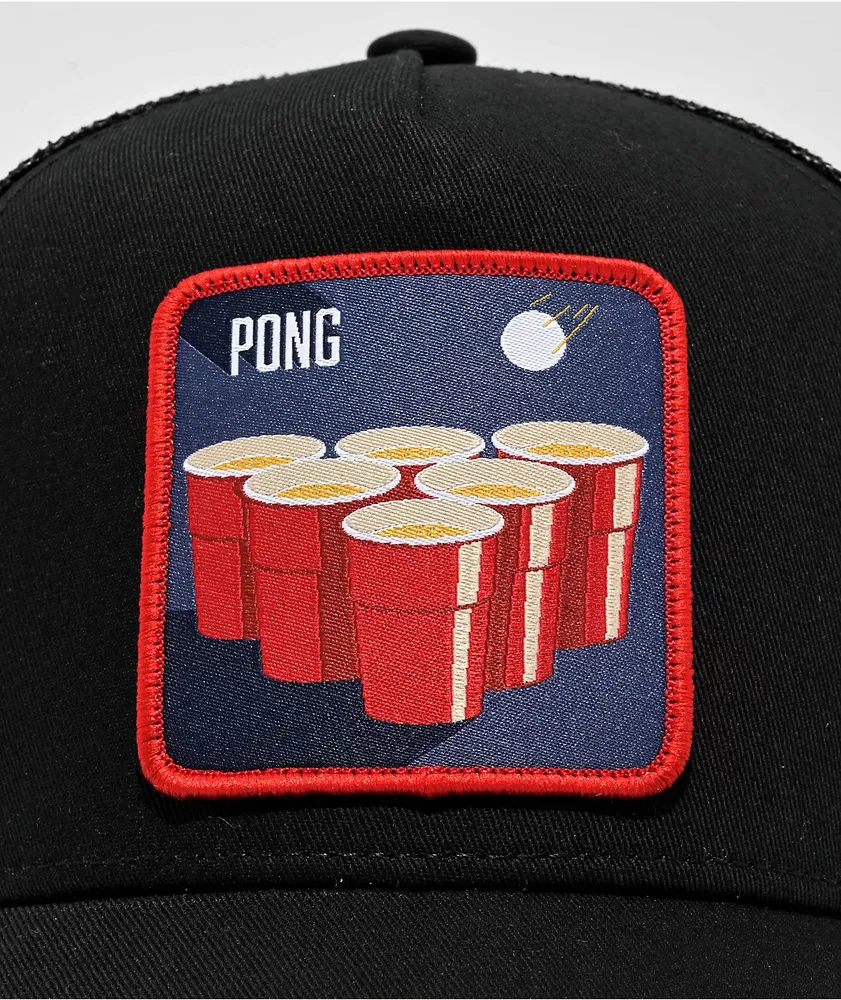 CAPSLAB Pong Black Trucker Hat