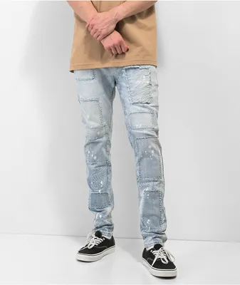 CPTL Money Bag Paisley Light Blue Denim Jeans