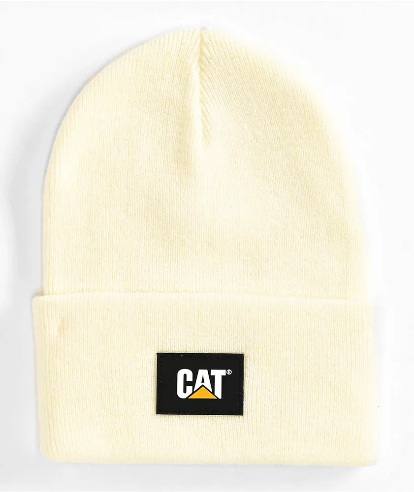 Caterpillar Cream Cuffed Beanie