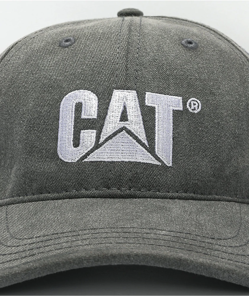 Caterpillar Foundation Contrast Logo Black Wash Strapback Hat