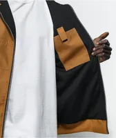 Caterpillar Light Brown Hooded Work Jacket