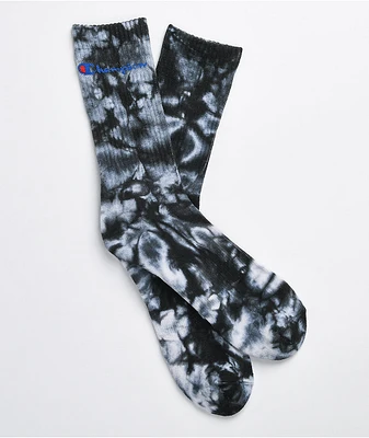 Champion C-Life Black Tie Dye Crew Socks