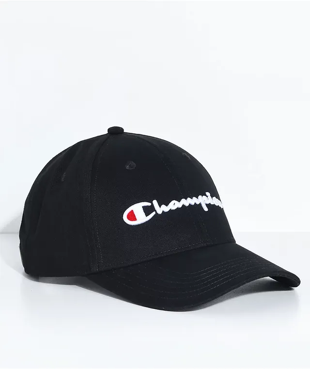 Champion Classic Twill Black Strapback Hat at Hamilton Place in