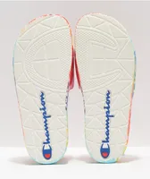 Champion IPO Rainbow Tie Dye Slide Sandals