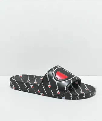 Champion IPO Repeat Black Slide Sandals