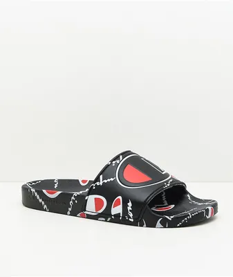 Champion IPO Warped Black Slide Sandals
