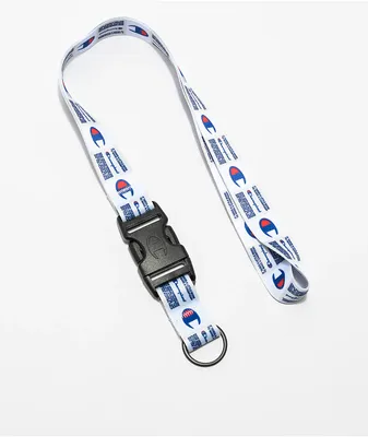 Champion Jock Tag White Lanyard