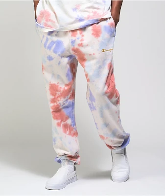 Champion Lightweight Charming Blue, Orange, & Purple Tie Dye Sweatpants