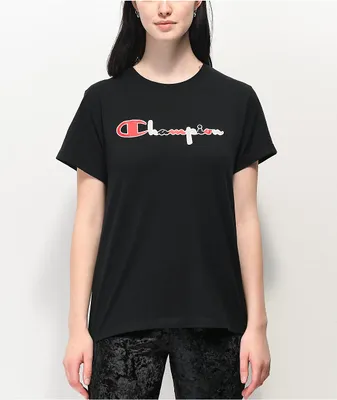 Champion Original Script Grey, Black & Red T-Shirt