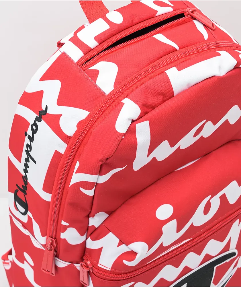 Champion Red Supercize All Over Print Backpack