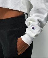 Champion Reverse Weave 3C White Crop Hoodie