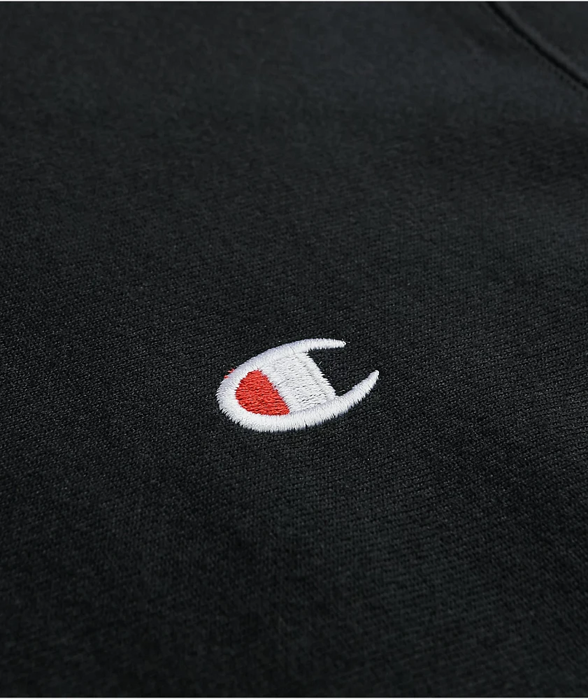 Champion Reverse Weave Black Crewneck Sweatshirt