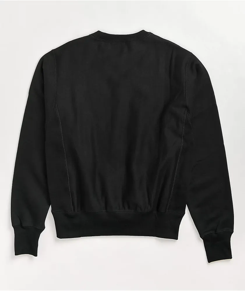 Champion Reverse Weave Black Crewneck Sweatshirt