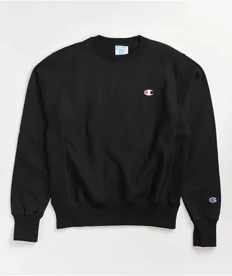 Champion Reverse Weave Black Crewneck Sweatshirt
