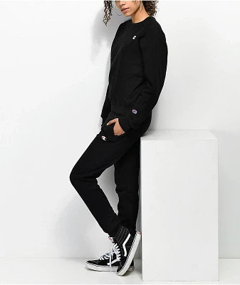Champion Reverse Weave Black Sweatpants