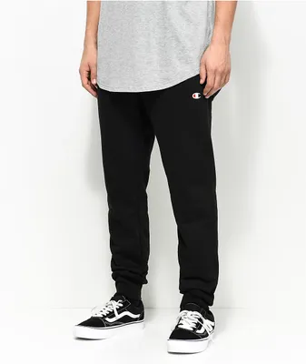 Champion Reverse Weave C Logo Black Jogger Pants