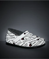 Champion Varsity Reflective Silver & Black Slippers