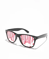 Chip Red Drip Clear Glasses