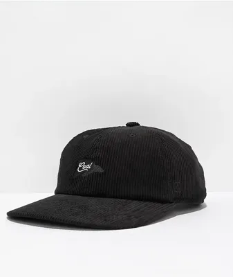 Coal The Whidbey Black Corduroy Strapback Hat