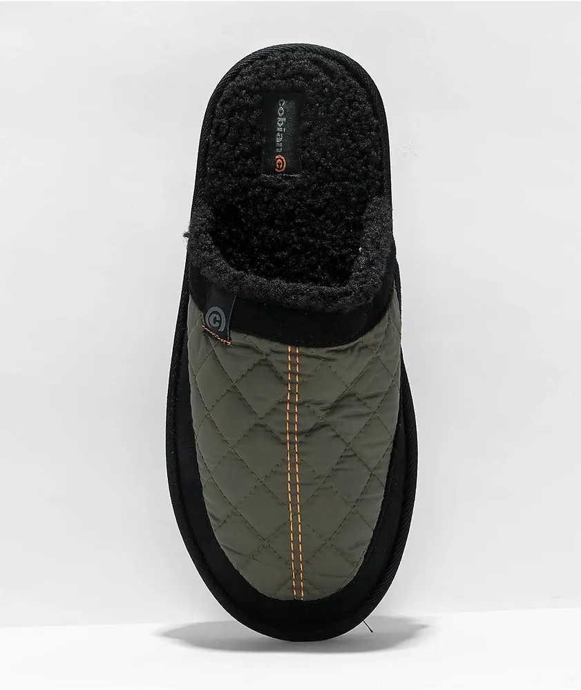 Cobian Happy Camper Olive & Black Mule Slippers