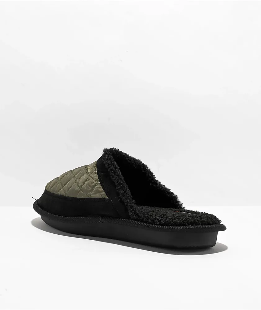 Cobian Happy Camper Olive & Black Mule Slippers