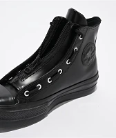 Converse Chuck Taylor All Star Lift Black & Total Eclipse Platform Leather Shoes