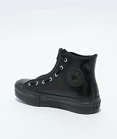 Converse Chuck Taylor All Star Lift Black & Total Eclipse Platform Leather Shoes