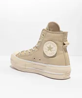 Converse Chuck Taylor All Star Lift Oat Milk High Top Platform Shoes