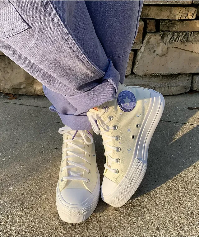 Chuck Taylors Converse Lunarlon White High Top Converse With