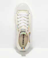 Converse Chuck Taylor All Star Pride Cream, Red & Orange Platform Shoes