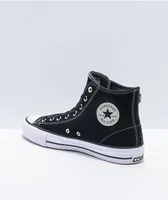 Converse Chuck Taylor All Star Pro Hi Black & White Suede Skate Shoes